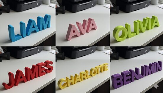 Personalizēti burti 70mm x 70mm x 20mm